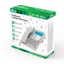 Проводной телефон Ritmix RT-495, дисплей, FSK/DTMF (настольный/настенный), белый
