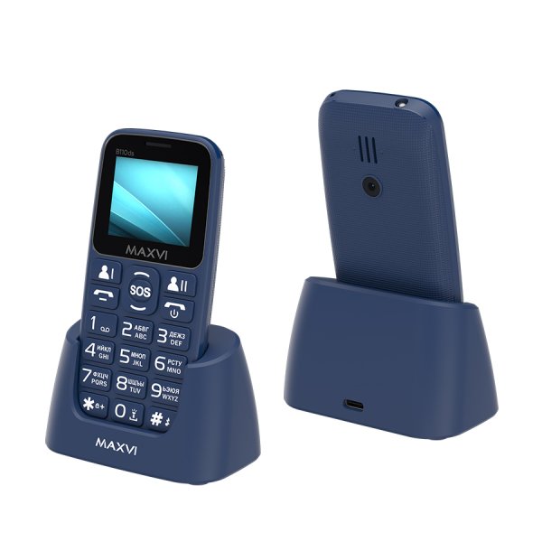Мобильный телефон Maxvi B110ds (1.77" / 1000мАч / Type-C) blue