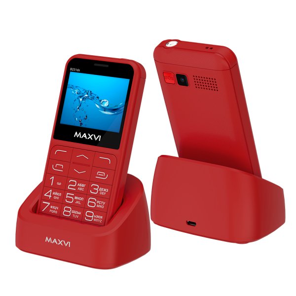Мобильный телефон Maxvi B231ds (2.31" / 1400мАч) red