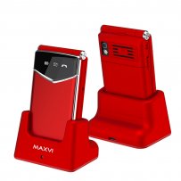 Мобильный телефон Maxvi E11ds (2.8" / 1500мАч / Type-C) red-silver