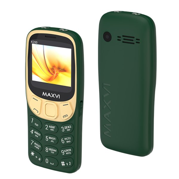 Мобильный телефон Maxvi K200 (2.0" / 1600мАч / Type-C) dark green