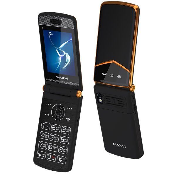 Мобильный телефон Maxvi E11 (2.8" / 1500мАч / Type-C) black-gold