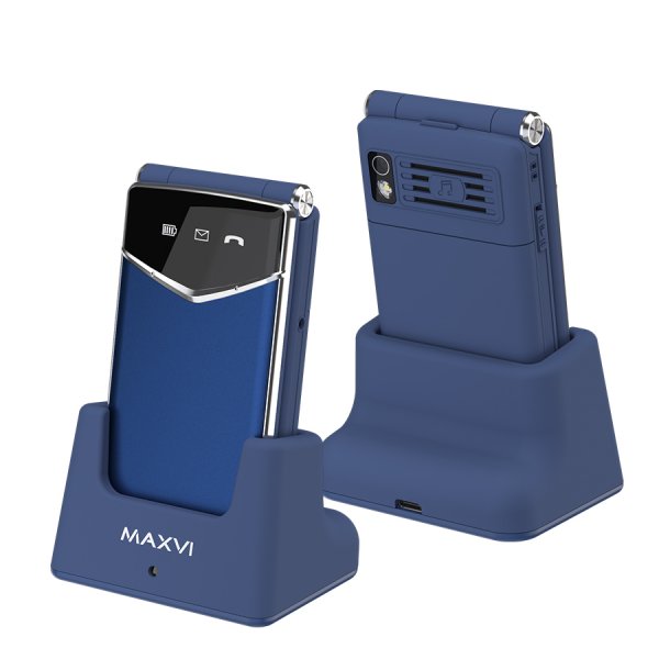 Мобильный телефон Maxvi E11ds (2.8" / 1500мАч / Type-C) blue-silver