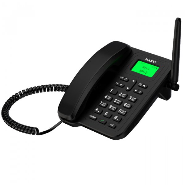 Cотовый телефон Стационарный Maxvi RT-01 black (с поддержкой двух SIM-карт)