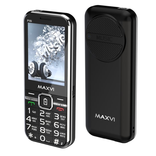 Мобильный телефон Maxvi P18i (2.8" / 3200мАч / Type-C) black