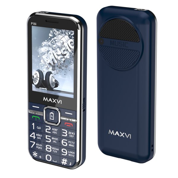 Мобильный телефон Maxvi P18i (2.8" / 3200мАч / Type-C) blue