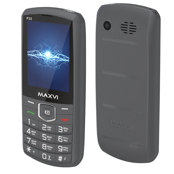 Мобильный телефон Maxvi P33 (2.8" / 4000мАч / Type-C) dark grey