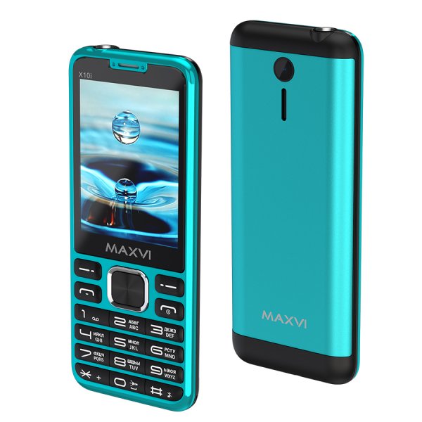 Мобильный телефон Maxvi X10i (2.8" / 1600мАч / Type-C) aqua blue