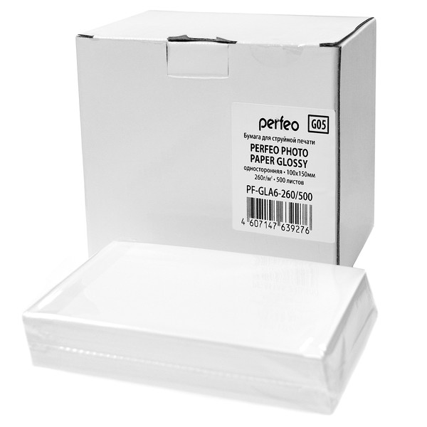 Фотобумага Perfeo 10*15 260 г/м2 глянцевая 500л (PF-GLA6-260/500) (G05)
