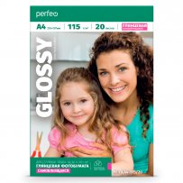 Фотобумага Perfeo А4 115 г/м2 самоклеящаяся глянцевая 20л (PF-GLA4-115/20) (GS2)