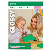 Фотобумага Perfeo А4 115 г/м2 самоклеящаяся глянцевая 50л (PF-GLA4-115/50) (GS1)