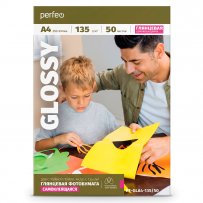 Фотобумага Perfeo А4 135 г/м2 самоклеящаяся глянцевая 50л (PF-GLA4-135/50) (GS3)