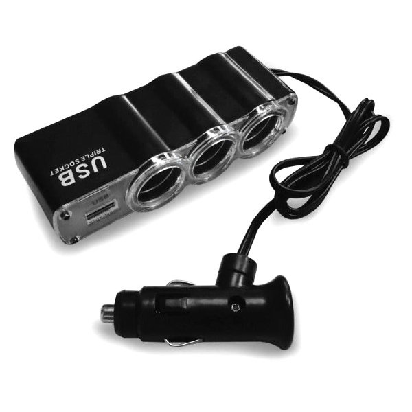 AVS CS314U Разветвитель прикуривателя 12/24 (на 3 выхода+USB)