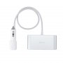 Разветвитель прикуривателя Hoco Z13, (3+2 USB) 2.1А с дисплеем, серебристый