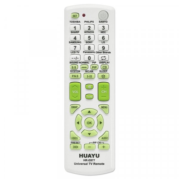 Пульт Huayu HR-E877 GREEN UNIVERSAL TV