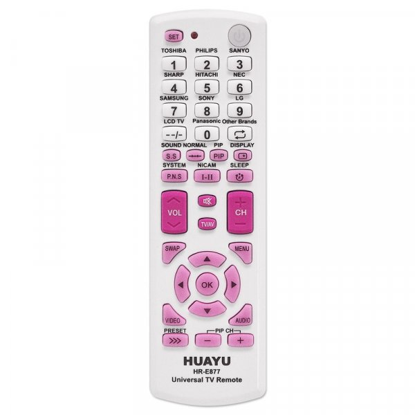 Пульт Huayu HR-E877 PINK UNIVERSAL TV