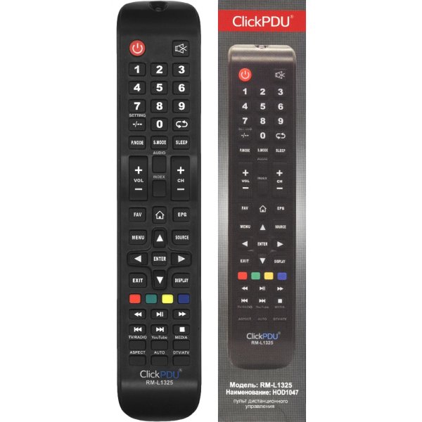 Пульт ClickPdu RM-L1325 Ver 3.0  DEXP/DNS/Doffler универсальный