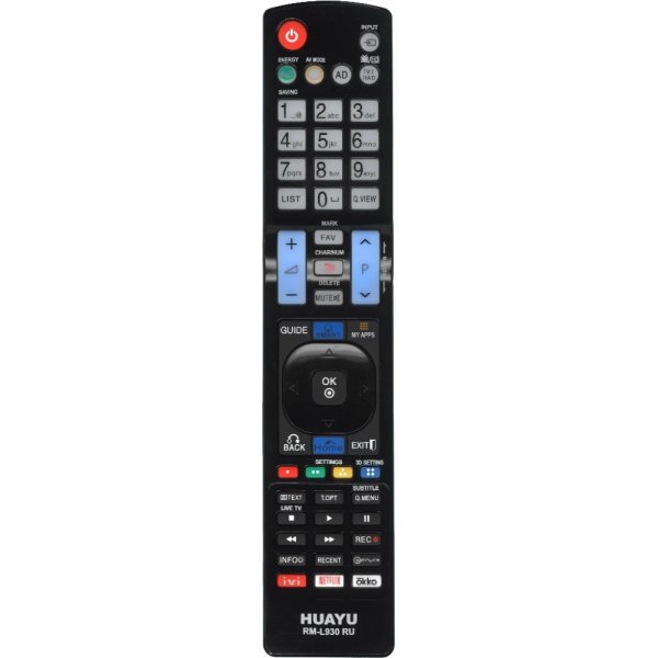 Пульт Huayu для LG RM-L930 RU ( RM-L930 +) корпус AKB73756502 ivi, OKKO, NETFLIX, SMART