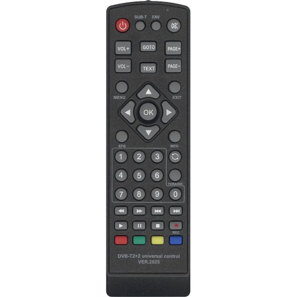 Пульт Huayu для приставок DVB-T2+2 ver.2025 универсальный