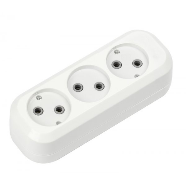 Колодка Smartbuy, 3 гнезда 10А/2,2кВт без заземления