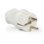 Вилка Smartbuy, прямая с заземлением 16А 250В, белая