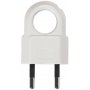 Вилка Smartbuy, плоская с кольцом 6А 250В, белая