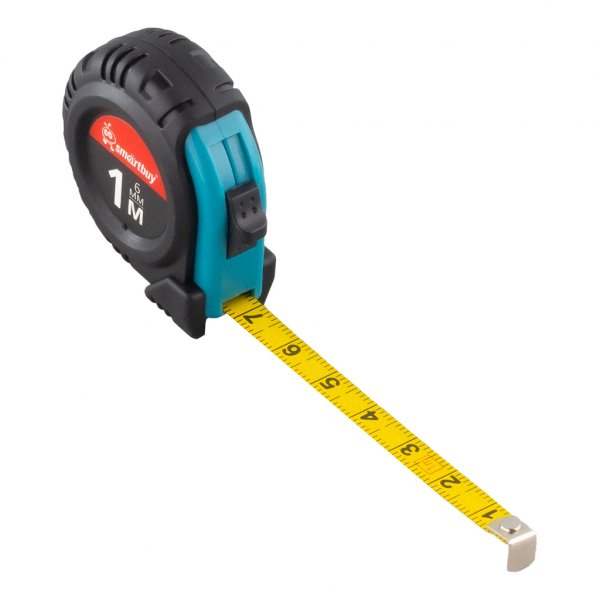 Рулетка измерительная, 1м, пластик и резина, промо, Smartbuy One Tools
