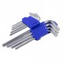 Ключи TORX, набор 9 штук, T10-T50, с отверстием, удлиненные, CR-V сталь, Smartbuy PRO TOOLS