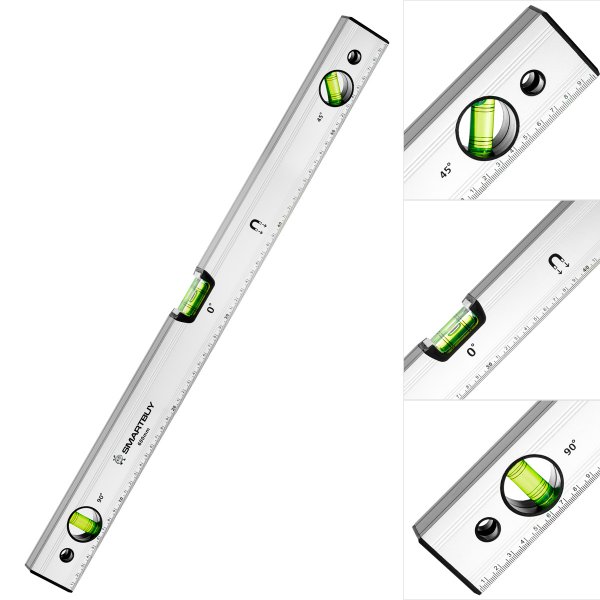 Уровень (ватерпас) водный, 3 глазка, магнит, линейка, Smartbuy PRO TOOLS (SBT-PRO-WL-600)