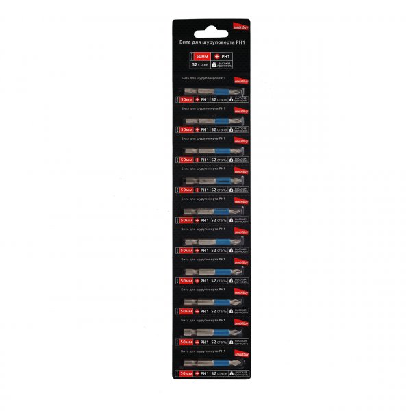 Бита Smartbuy tools для шуруповерта PH1 длина 50 мм, материал S2 (10 шт. в упаковке)