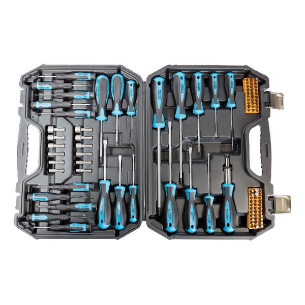 Набор отверток, головок, реверс, 100шт., PH,PZ,SL,TORX,TORXH,HEX,S, 4-12мм, CR-V, Smartbuy Tools