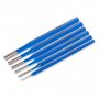 Набор выколоток 6 шт., 1.5, 3, 4, 5, 6, 8 х 150 мм, 48-52 HRC, 40Х, Smartbuy Tools