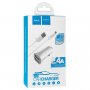 АЗУ USBx2 + кабель micro-USB, 2.4A, Hoco Z12, белый
