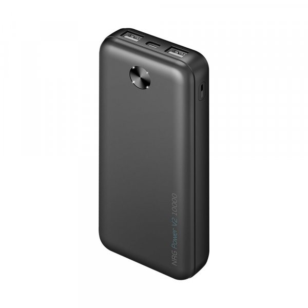 Внешний АКБ 10000 мАч, NRG Power V2, 2A, 2xUSB, Deppa, чёрный