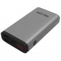Внешний АКБ 10000 мАч WALKER WB-710QC, 2 USB, QC3.0, 18Bт, Li-Pol, Type-C, дисплей, металл, серый