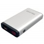 Внешний АКБ 10000 мАч WALKER WB-710QC, 2 USB, QC3.0, 18Bт, Li-Pol, Type-C, дисплей, металл, серебр