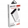 Внешний АКБ 10000 мАч WALKER WB-710QC, 2 USB, QC3.0, 18Bт, Li-Pol, Type-C, дисплей, металл, серебр