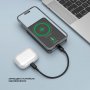 Внешний АКБ 10000 мАч, NRG MagSafe Alum, 15Вт QI, Deppa, серый