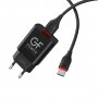 СЗУ USB + кабель Type-C, 2.1A, GFPoWeR GF20T, чёрный (48/192)
