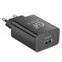 СЗУ USB, 3A, QC3.0, GFPoWeR GF21, чёрный (83/332)