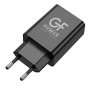 СЗУ USB, 3A, QC3.0, GFPoWeR GF21, чёрный (83/332)