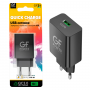 СЗУ USB, 3A, QC3.0, GFPoWeR GF21, чёрный (83/332)