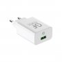 СЗУ USB, 3A, QC3.0, GFPoWeR GF21, белый (83/332)