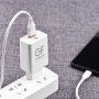 СЗУ USB, 3A, QC3.0, GFPoWeR GF21, белый (83/332)
