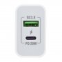 СЗУ Type-C + USB, PD20W, QC3.0, PD3.0, GoPower GPQC08, белый