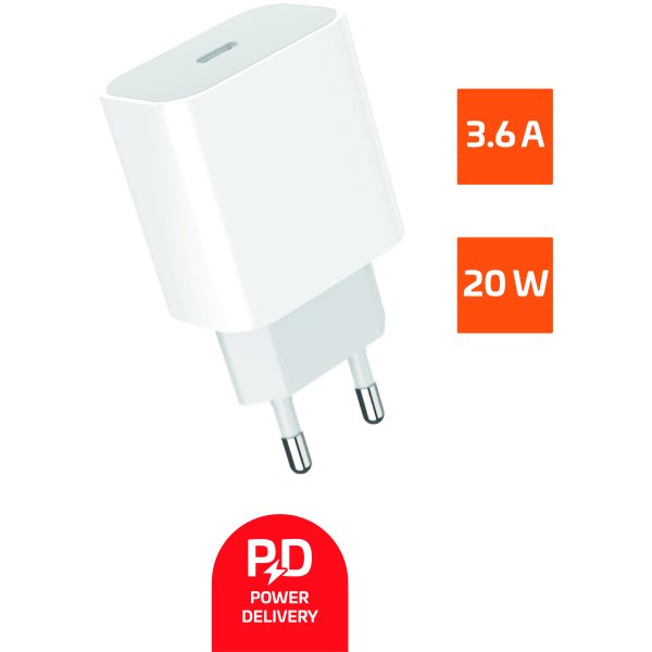 СЗУ Type-C, PD20W, GoPower GPPD06, PD3.0, белый