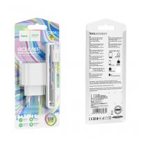 СЗУ USB + кабель Type-C, 3A, QC3.0, Hoco C109A, белый (27)