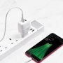 СЗУ USBx2 + кабель micro-USB, 2.4A, Hoco C77A, белый