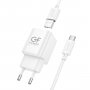 СЗУ USB + кабель Type-C, 3A, QC3.0, GFPoWeR S71Q-UT, белый (30/180)