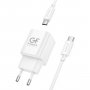 СЗУ Type-C + кабель Type-C - Type-C, PD20W, GFPoWeR S72P-TT, белый (30/180)